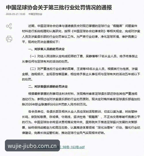 中国足协第三批禁足名单曝光：65人受罚的3大警示与平台新体验